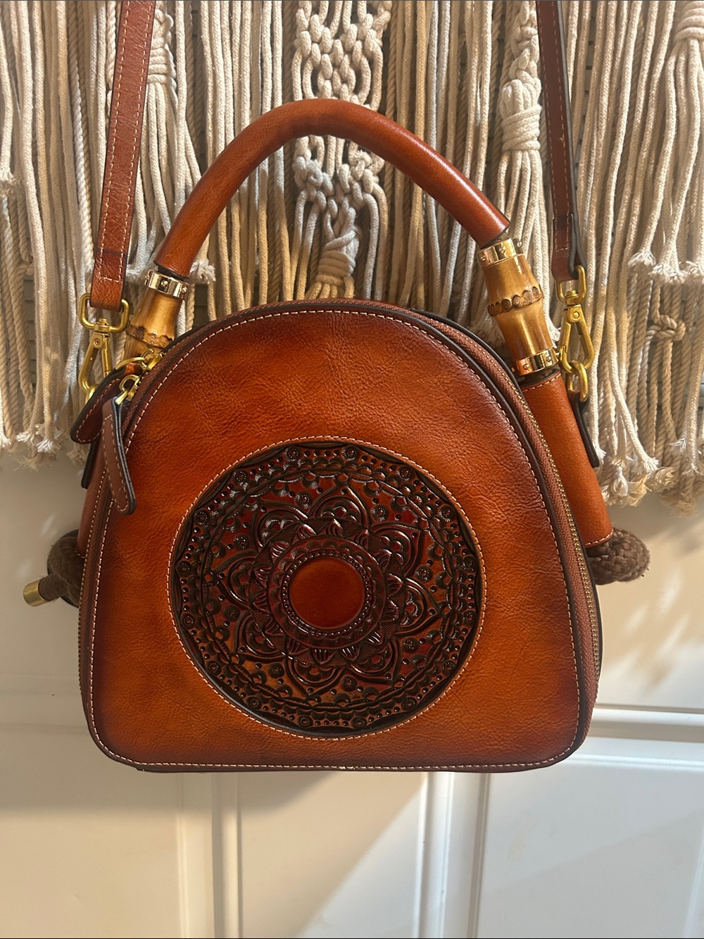 Zhuoliang leather satchel